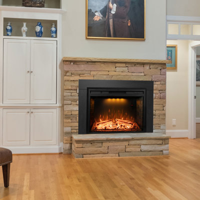 Abryelle Electric Fireplace Insert with Trim
