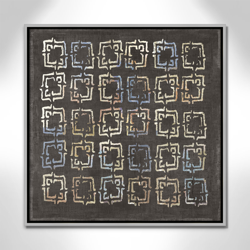 «Golden Folklore II» par Aimee Wilson, Argent, H 25,5 po x l 25,5 po