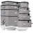 Fabric Dinnerware Storage Set with Felt Dividers Included