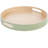 Spun Bamboo Round Serving Tray, Sage, 13.75 Inches