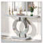 Console moderne en miroir avec base en O