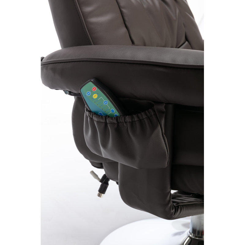 Tasha 79cm Wide Ergonomic Recliner with Massager, Black
