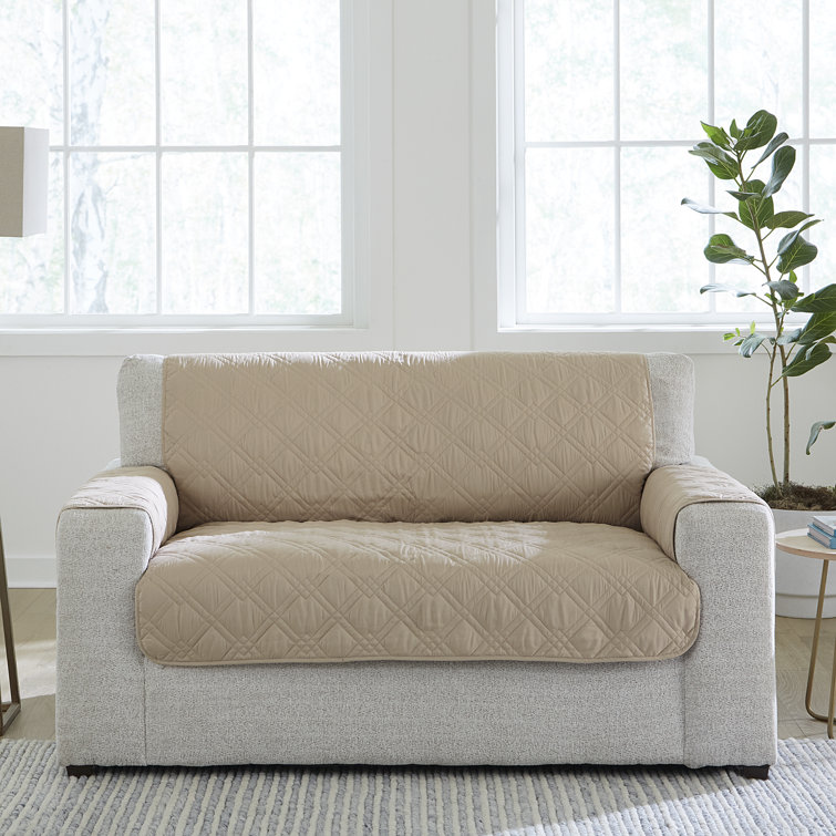 Sure Fit Polyester Box Cushion Loveseat Slipcover | Wayfair