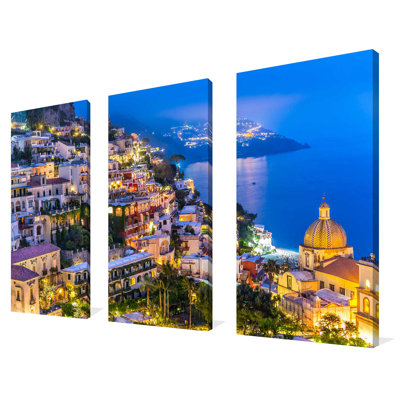 " Positano Village At Amalfi Coast, Italy 1 " 3 - Pieces