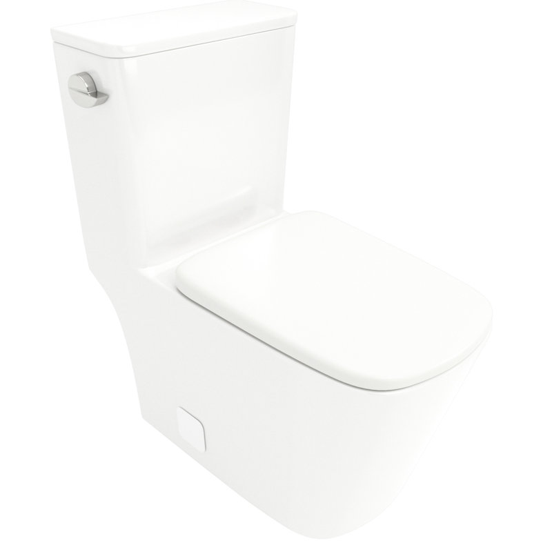 Toilette en céramique une pièce avec chasse d'eau impeccable et silencieuse - siège à fermeture en douceur, chasse d'eau à siphon, faible absorption d'eau, performance stable et silencieuse
