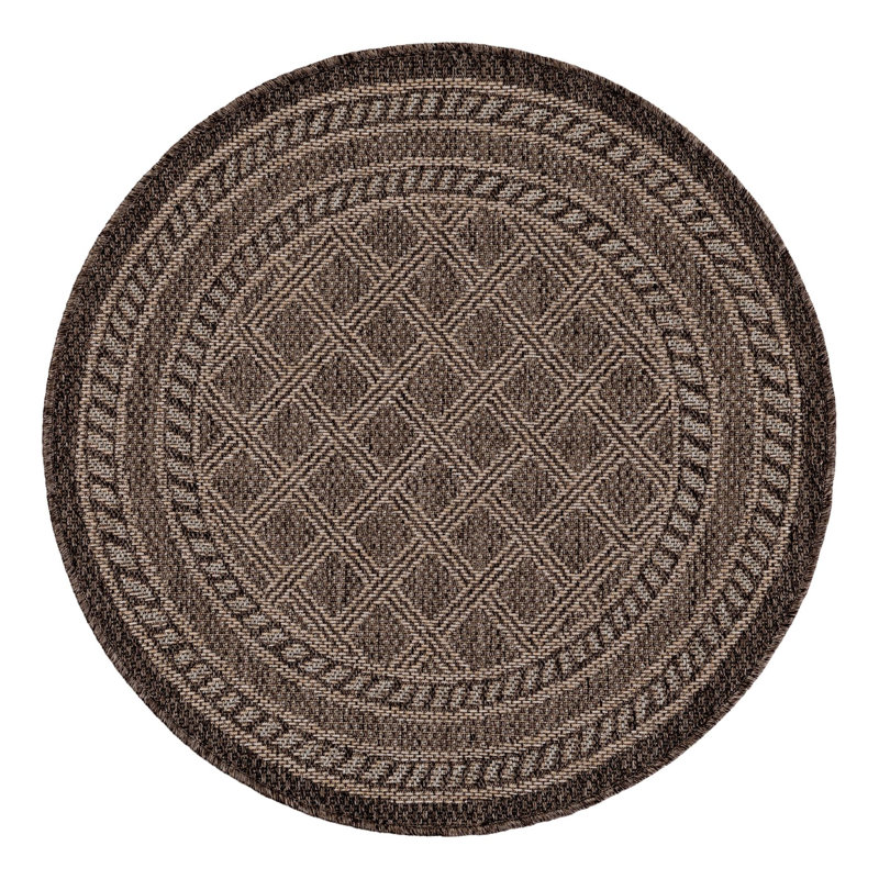 Tapis d'extérieur à treillis, Rond 3 pi 3 po
