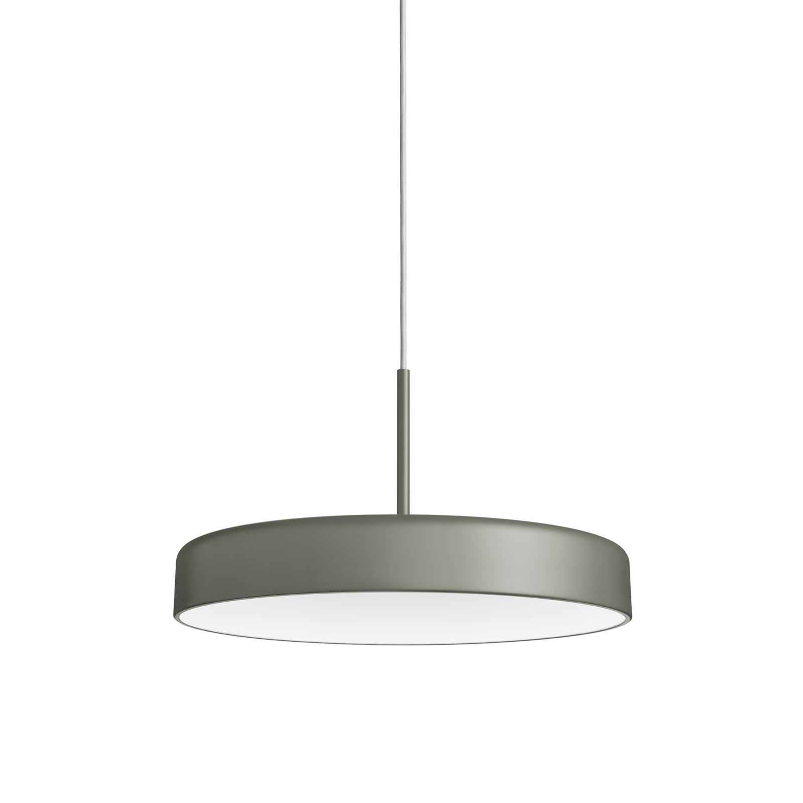 Bobber Single Light Steel Dimmable LED Pendant, Gray Green, 11" H x 20" W x 20" D
