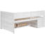 Lit de jour simple blanc avec tiroirs et tablettes fonctionnels pour un espace au fini gracieux-651983751-651983753
