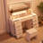46’’ L Large Modern Style Makeup Vanity Desk With Mirror, LED Lights And Power Outlet, 11-Drawer Vanity Set With Stool-563995458