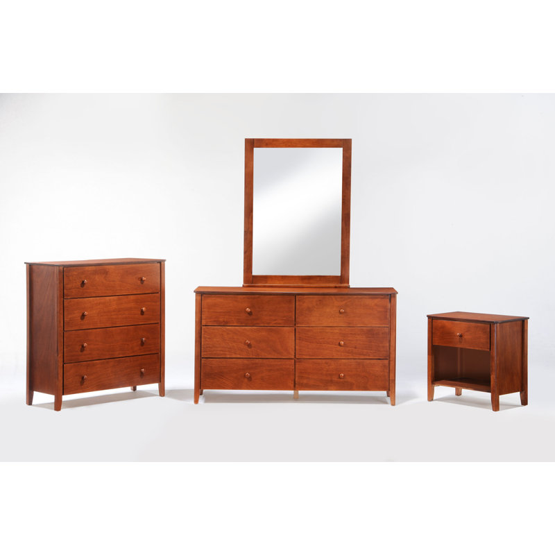 Commode double 6 tiroirs Brancaster, Cerisier
