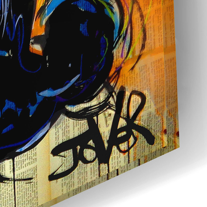 «Pop Dreamin» par Loui Jover, art mural en verre acrylique, H 16 po x l 24 po x P 0,2 po
