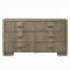 Commode de style rustique 1Pc avec 6 tiroirs de rangement en bois de chêne antique
