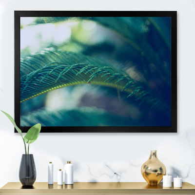 Feuilles de palmier tropicales, vert naturel - Peinture sur toile
