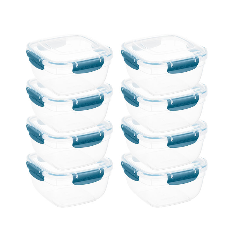 Ensemble de 8 contenants alimentaires Disheka, Bleu