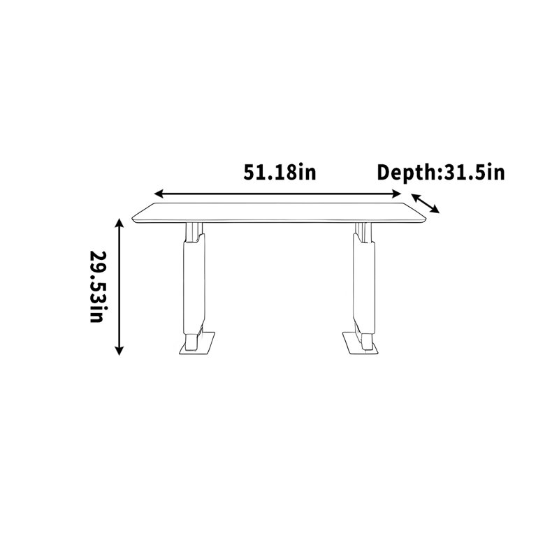 Bureau Maspeth, H 29,53 po x l 51,18 po x P 31,5 po