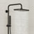 Wall Mount Rainfall Shower System, Dual‑Function Shower Head with Slide Bar, Handheld Shower-128567558