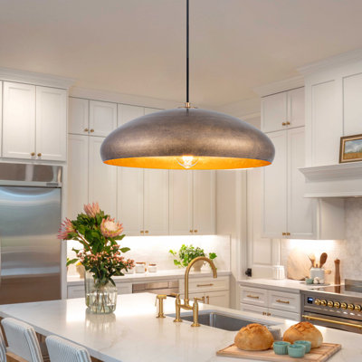 Luminaire suspendu en forme de dôme 1 lumière
