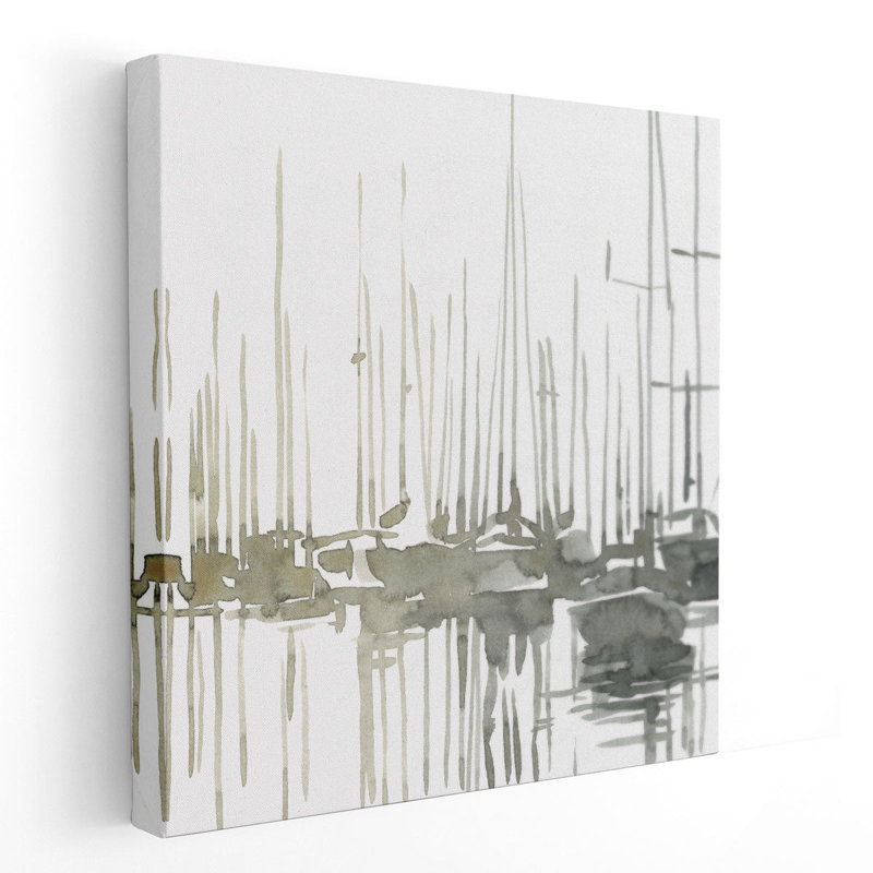 «Early Morning Wharf I», reproduction d'art sur toile, H 40 po x l 40 po