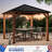 Sequoia 10 ft.x10 ft. Premium Cedar Wood Hard Top Gazebo With Galvanized Steel  Roof