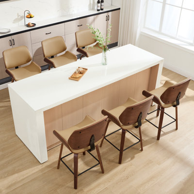 24'' Swivel Upholstered Counter Stool
