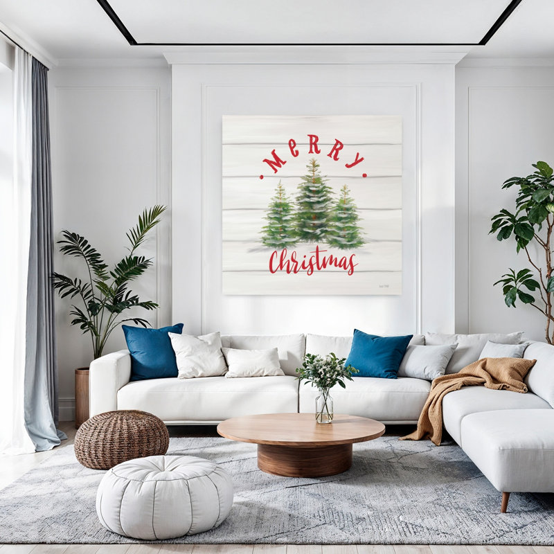 Merry Christmas on Shiplap, H 48 po x l 48 po