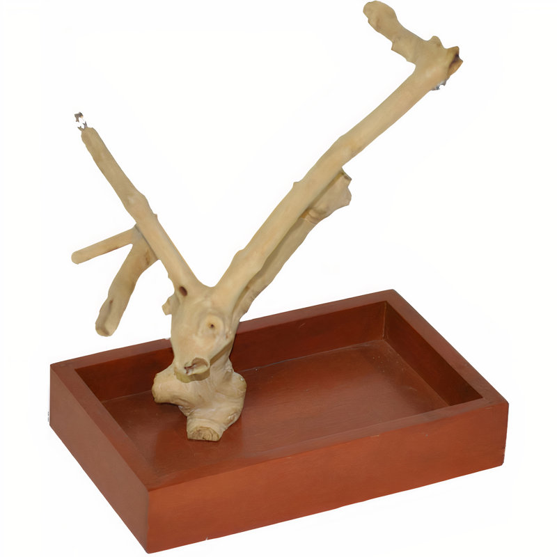 Meuble de jeu unique en bois pour plateau de table Colleen - naturel: la taille et la forme du produit peuvent varier