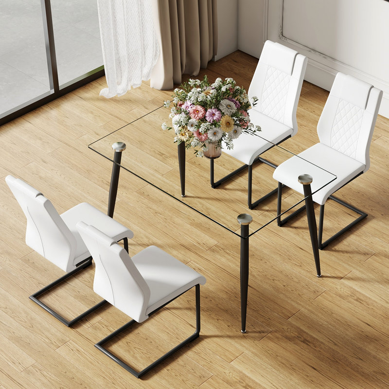 Bartlesville Rectangular Dining Table, 30"H x 71"L x 35.4"W, Black