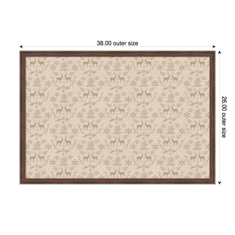 Rangement mural encadré en tissu, H 26 po x l 38 po