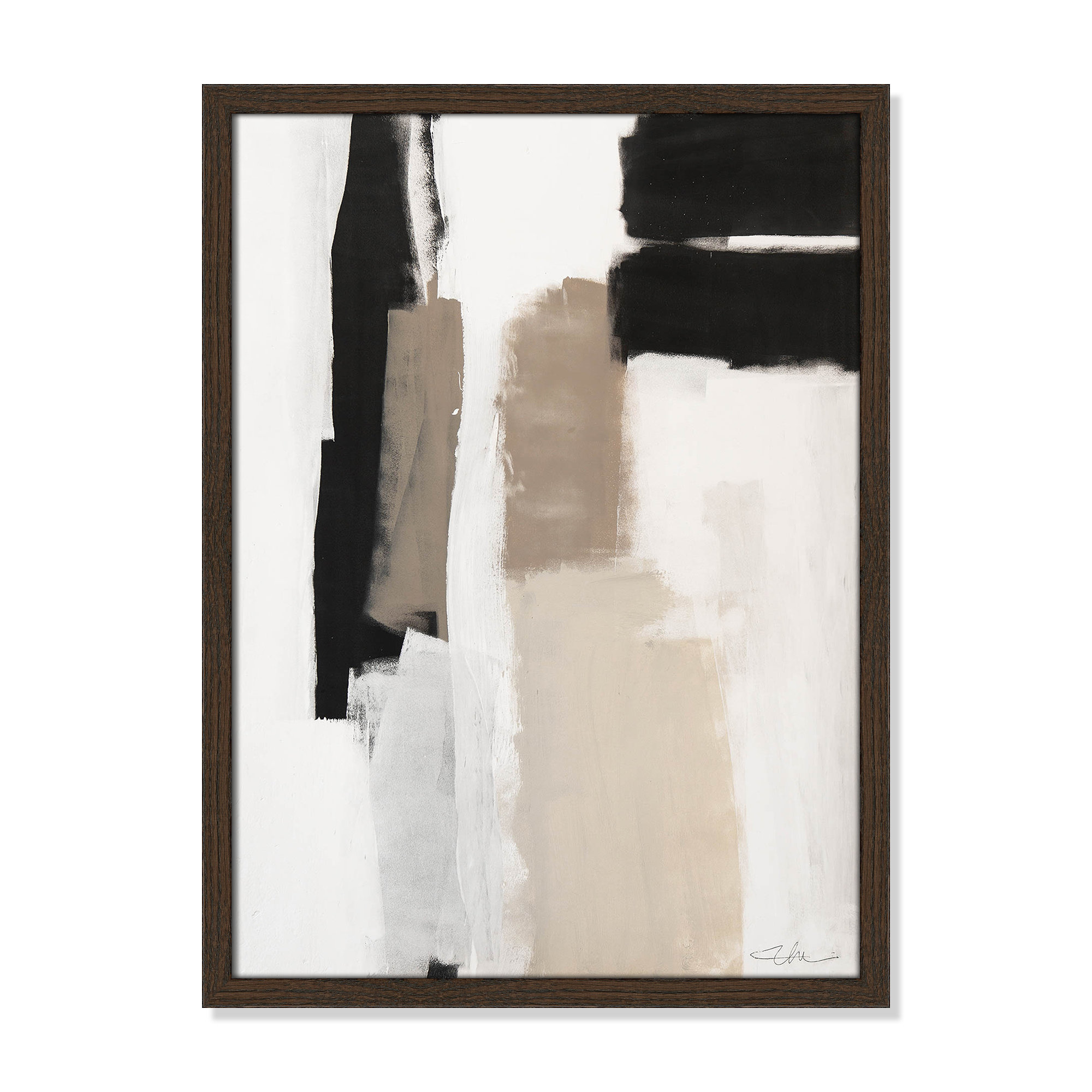 Earth Scapes II by Casa Fine Arts, 23" H x 17" W x 1.25" D, Walnut Slim Unmatted Picture Framed