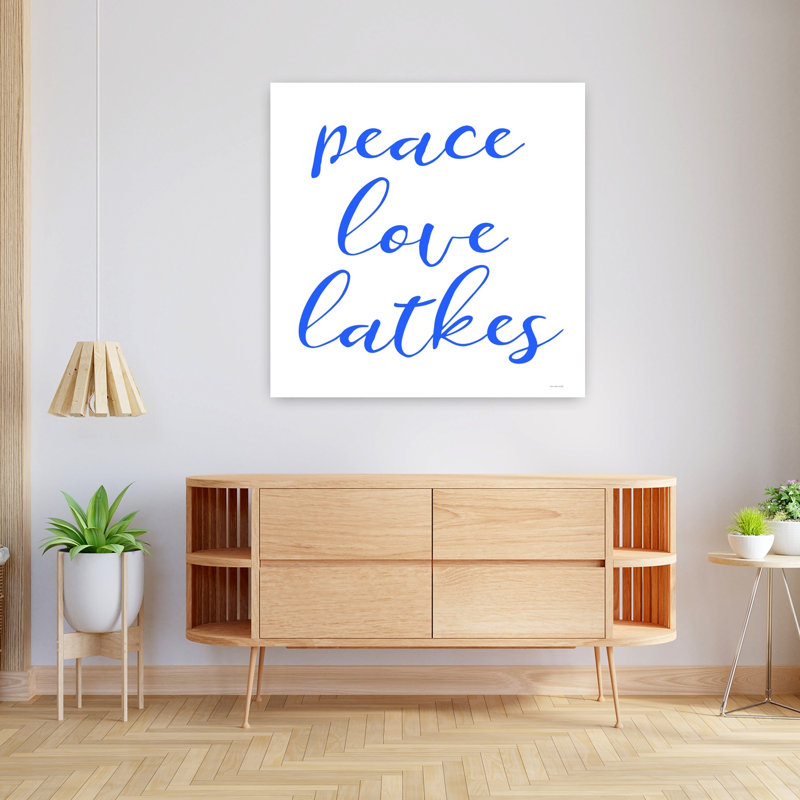 Art contemporain abstrait Peace Peace Latkes, H 36 po x l 36 po