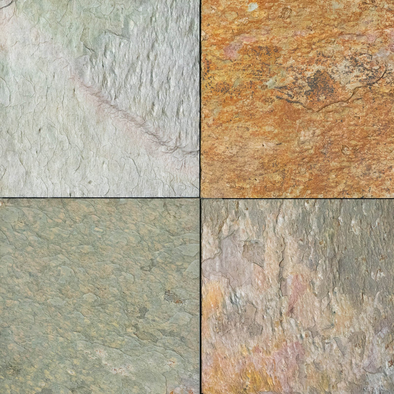 Kashmir 12" x 12" Slate Stone Look Wall & Floor Tile