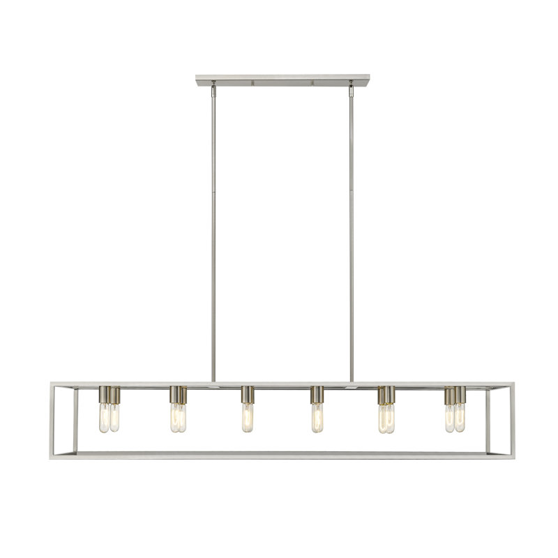 Luminaire suspendu pour îlot de cuisine 12 lumières Seadrift, Blanc