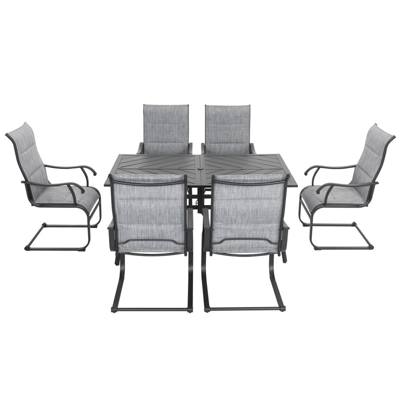 Barrise 6 - Person Patio Dining Set with Rectangular Table
