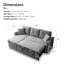 Canapé-lit modulaire en L 85,5 po-1606762393
