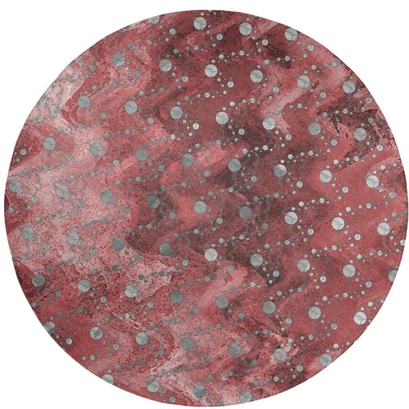 Tapis rouge et vedettes de planètes monochromes, Rond 5 pi