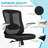 Norberta Home Ergonomic Office Chair With Lumbar Support, Swivel High Back Computer Chair, Breathable Mesh Desk Chair, PU Silent Wheels, Flip-Up Arms350LBS Capacity-129836072-129836079