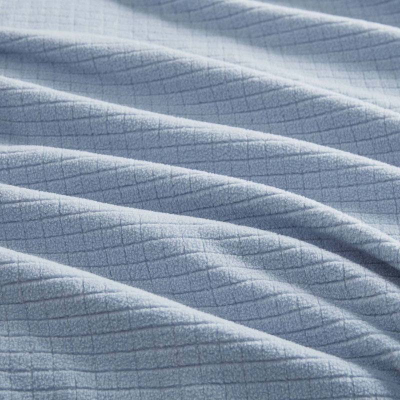 Couverture en micropolaire double / grand, Bleu, L 90 po x l 90 po