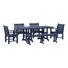 Ensemble de salle à manger avec table et accoudoirs de jardin 6 pièces Laguna Poly