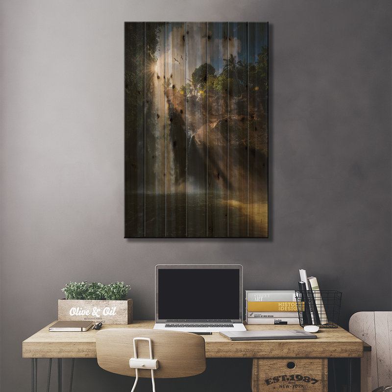 Blangsinga par Juan Pablo de Miguel - reproduction sur bois sans cadre, 26" H x 18" W x 1.5" D