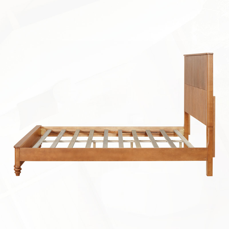 Dakota Platform Bed with Tall Headboard, Queen, Natural