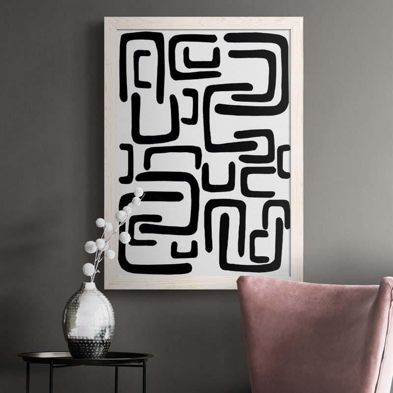 Shuffle II - impression d'un seul cadre photo, H 37,5 po x l 27,5 po, Toile avec cadre blanc, Pas de tapis