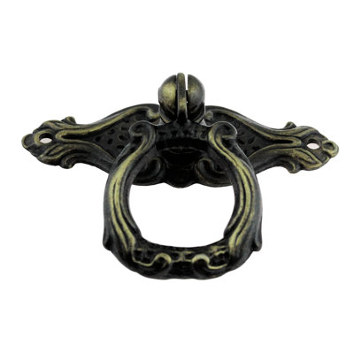 Poignée tombante 2-3 / 4 "de style rococo ou baroque tardif anglais antique