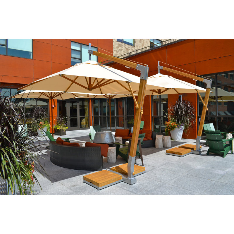 Sidewind 118'' W Cantilever Umbrella, Blue