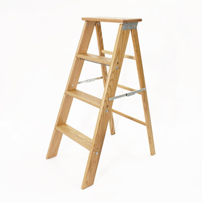 3 - Step Wood Lightweight Folding Small Step Ladder