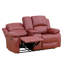 Causeuse inclinable manuelle en similicuir 68 po avec rangement et porte-gobelet 68 po-132942867