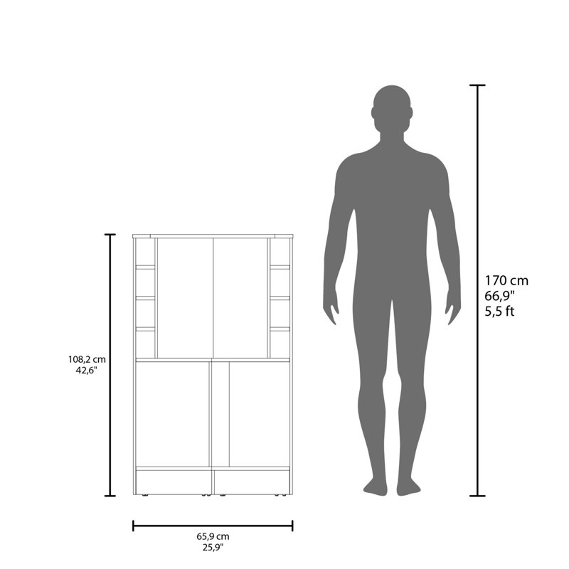 46" Tall Corner Bar Cabinet In White With 14 For Your Collection Storage A Modern Look, White
