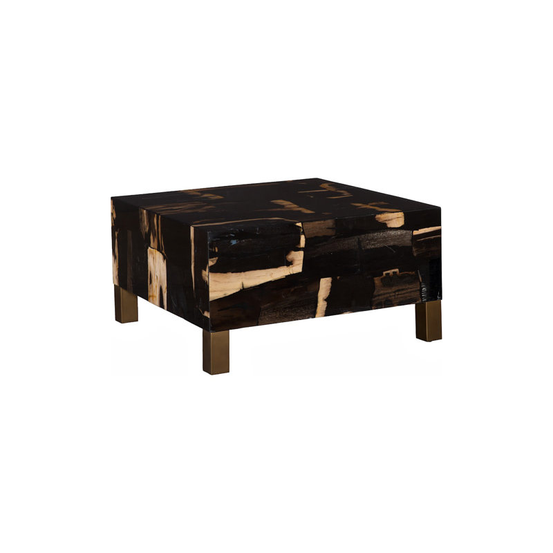 Petramosaic Coffee Table, With Brass Legs