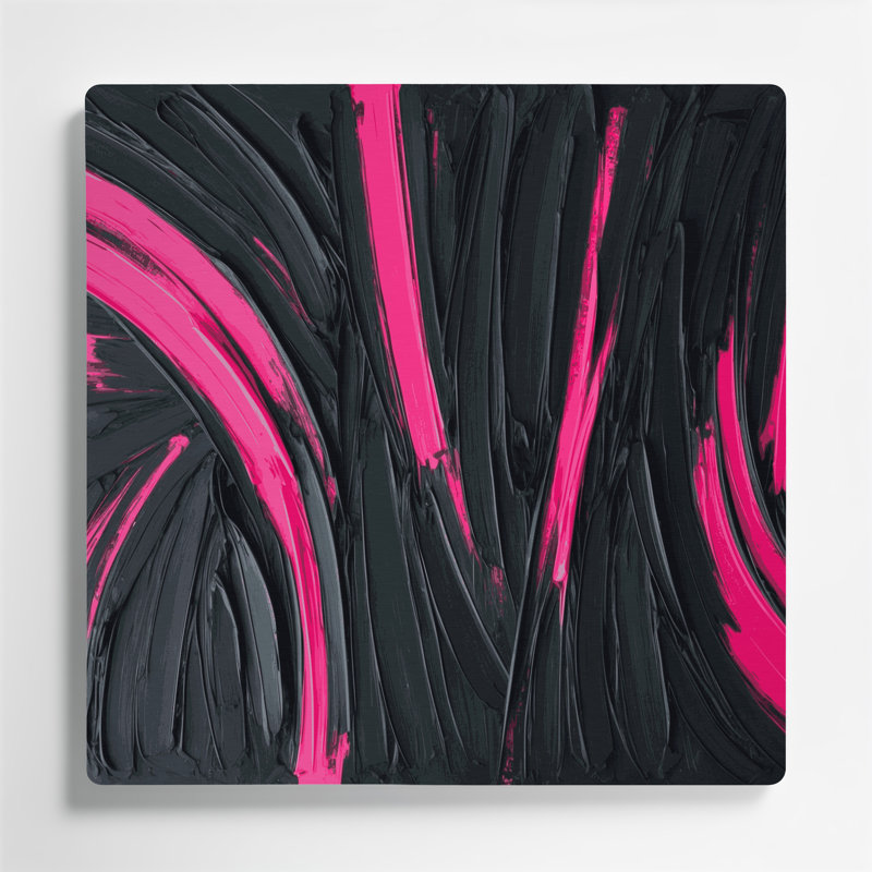 «Neo Expressionism 67», art mural en métal noir, H 144 po x l 144 po x P 0,05 po