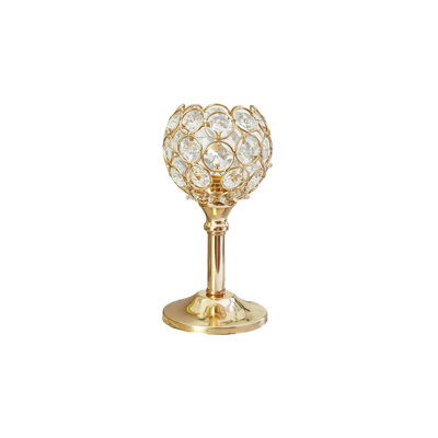 Bougie décorative faite à la main avec chandelier de table creuse en métal et cristal en métal fait à la main pour une fête de bureau à domicile