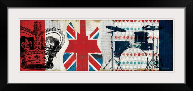« ii » par michael mullan, impression British Invasion, Cadre noir, H 24 po x l 56 po x P 1 po